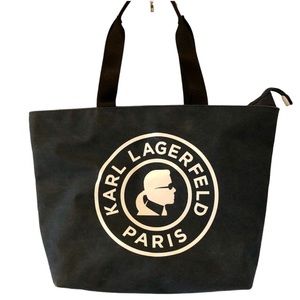 Karl Lagerfeld Paris Navy Zippered Tote
